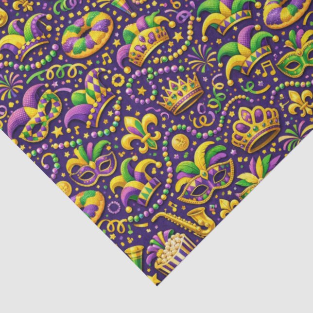 Mardi Gras Party Puff Tissue Paper (Detail)