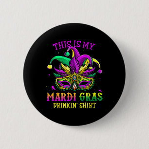 Mardi Gras Party Retro New Orleans Drinking Gifts 6 Cm Round Badge