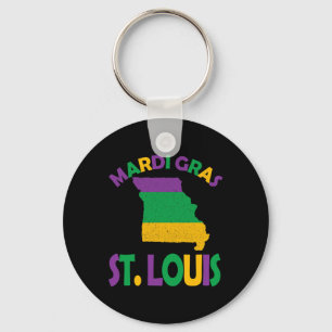 Mardi Gras Party St. Louis Missouri Key Ring