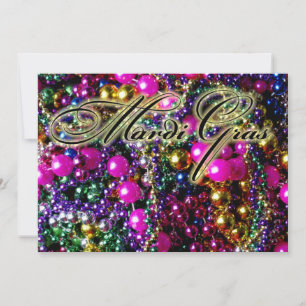 Mardi Gras Party "throws" invitation template