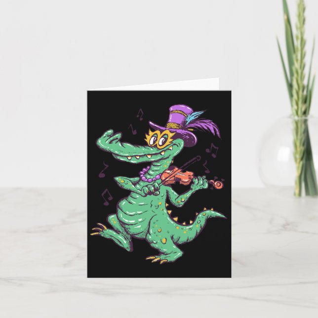 Mardi Gras Party Time 1  Card (Front)