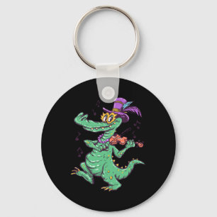 Mardi Gras Party Time 1 Key Ring
