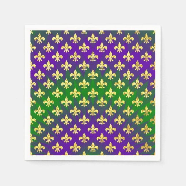 Mardi Gras Pattern mardi-gras Napkin (Front)