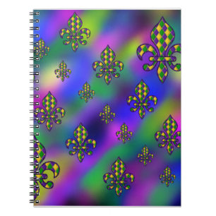 Mardi Gras Pattern Notebook
