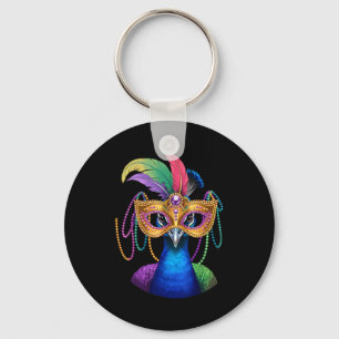 Mardi Gras Pea Costume New Orleans Carnival Key Ring