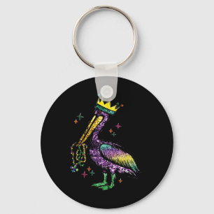 Mardi Gras Pelican Louisiana For Mens Womens Key Ring