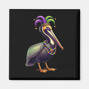 Mardi Gras Pelican Louisiana Parade Animal Lover M Magnet