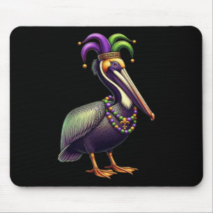 Mardi Gras Pelican Louisiana Parade Animal Lover M Mouse Pad