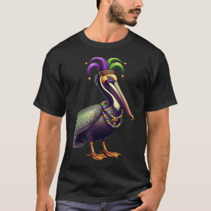 Mardi Gras Pelican Louisiana Parade Animal Lover M T-Shirt