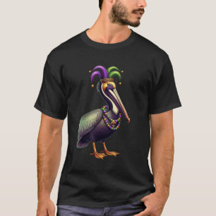 Mardi Gras Pelican Louisiana Parade Animal Lover M T-Shirt