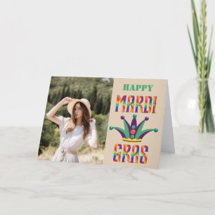 Mardi Gras Personalised Photo Card
