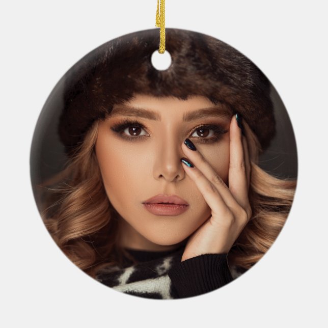 Mardi Gras Personalised Photo Ornament (Back)