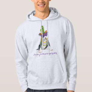 Mardi Gras Pit Bull Terrier Hoodie