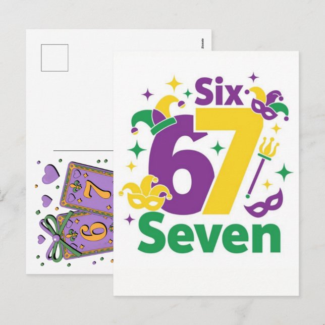 Mardi Gras Playing Cards Six Seven Deck Trucker  (Front/Back)