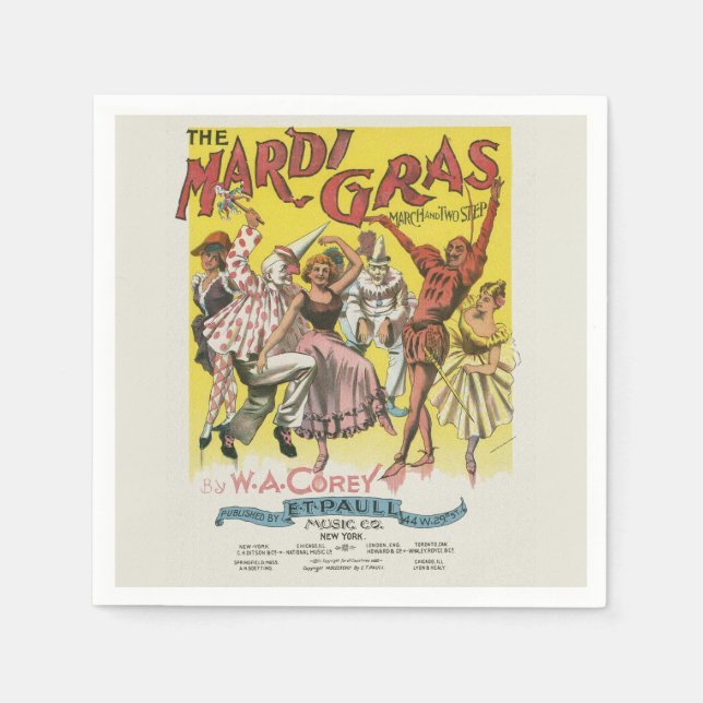 Mardi Gras Poster Napkin (Front)