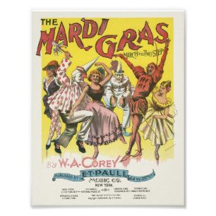 Mardi Gras Poster Photo Print