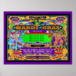 Mardi Gras Poster to be Customised
