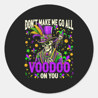 Mardi Gras Priest Top Hat New Orleans Witch Doctor Classic Round Sticker