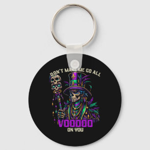 Mardi Gras Priest Top Hat New Orleans Witch Doctor Key Ring