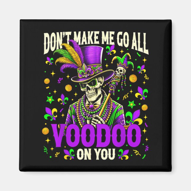 Mardi Gras Priest Top Hat New Orleans Witch Doctor Magnet (Front)