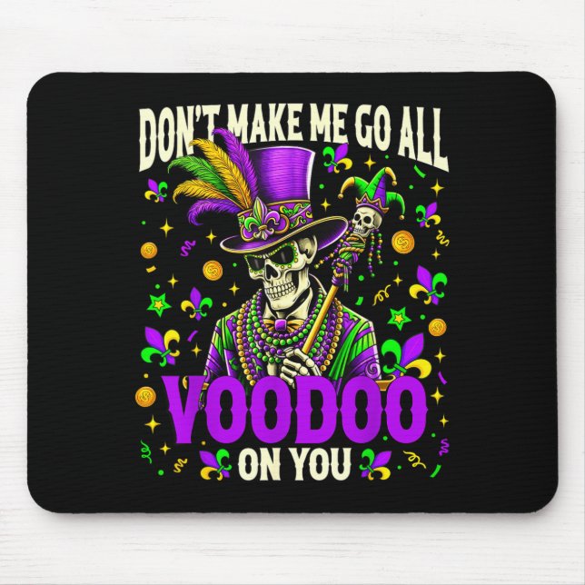Mardi Gras Priest Top Hat New Orleans Witch Doctor Mouse Pad (Front)