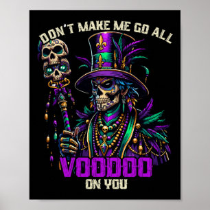 Mardi Gras Priest Top Hat New Orleans Witch Doctor Poster