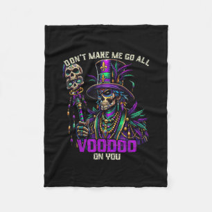 Mardi Gras Priest Witch Doctor Voodoo On You  Fleece Blanket
