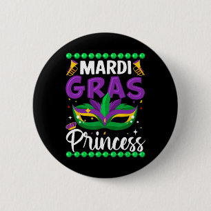 Mardi Gras Princess 6 Cm Round Badge
