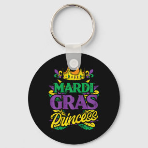 Mardi Gras Princess Funny Mardi Gras Carnival Wome Key Ring