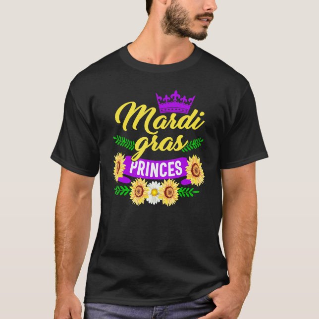 Mardi Gras Princess New Orleans Beads Costume Fat  T-Shirt (Front)