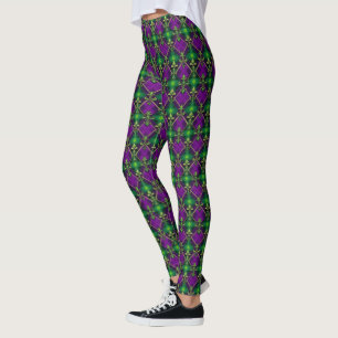 Mardi Gras Print Leggings