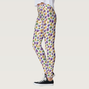 Mardi Gras Print Leggings
