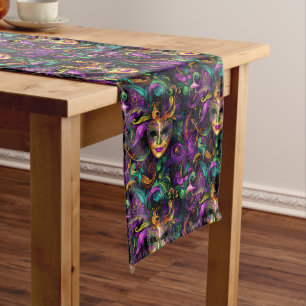 Mardi Gras Print Long Table Runner