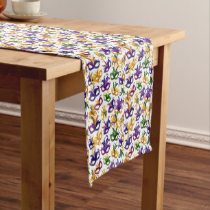 Mardi Gras Print Short Table Runner