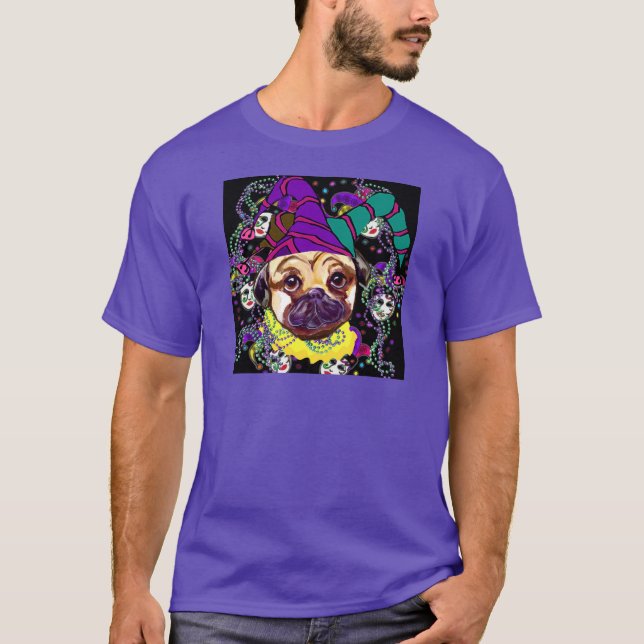 MARDI GRAS PUG T-Shirt (Front)
