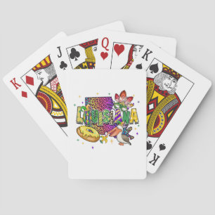 Mardi Gras Purple and Gold Lousiana Festival Playing Cards
