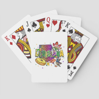 Mardi Gras Purple and Gold Lousiana Festival Playing Cards