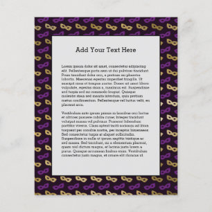 Mardi Gras Purple Golden Carnival Masks NOLA Flyer