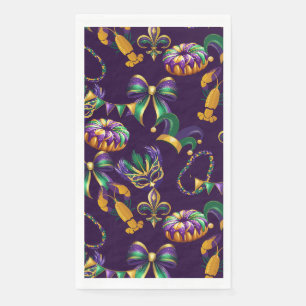 Mardi Gras Purple Pattern Napkin