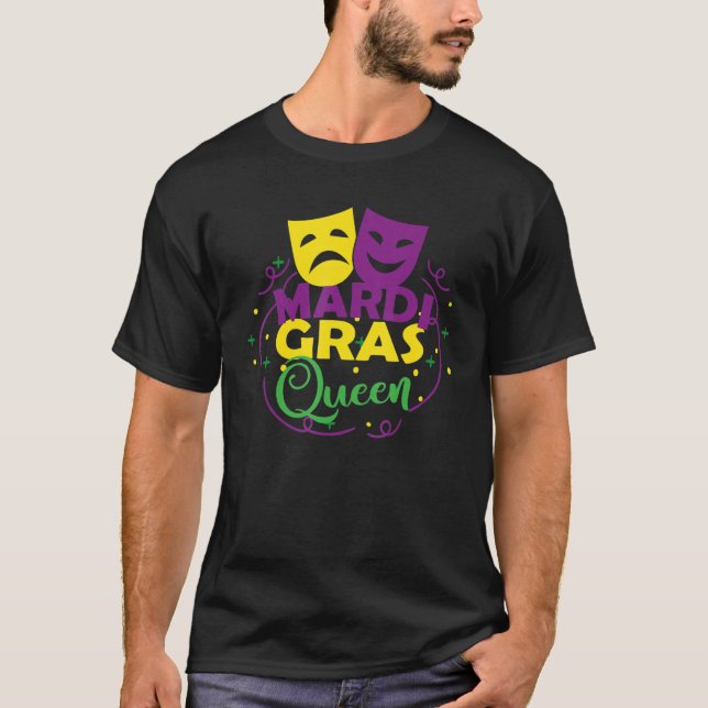 Mardi Gras Pyjamas  Mardi Gras Queen Crown Women M T-Shirt (Front)