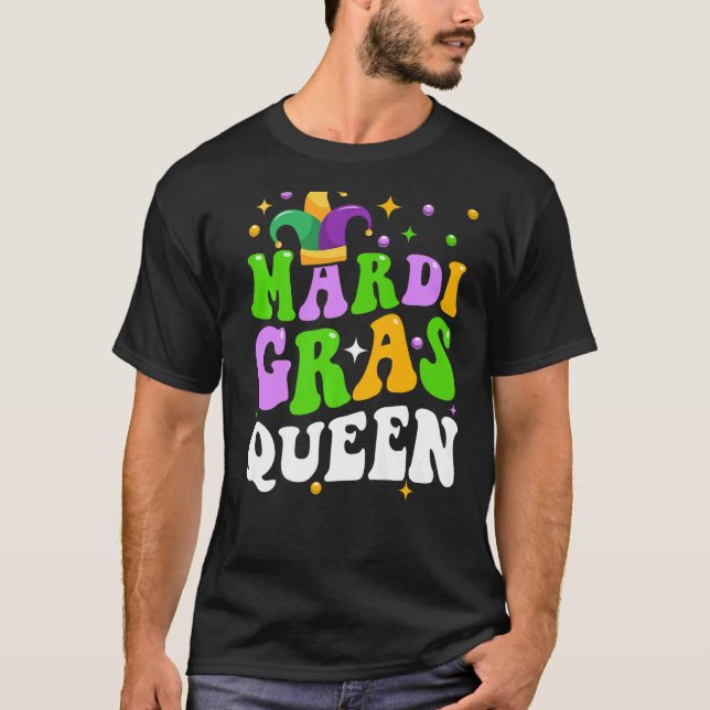 Mardi Gras Queen Family Party New Orleans Carnival T-Shirt (Front)