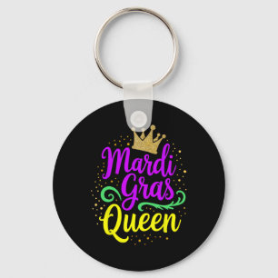 Mardi Gras Queen For Girls And Women Key Ring