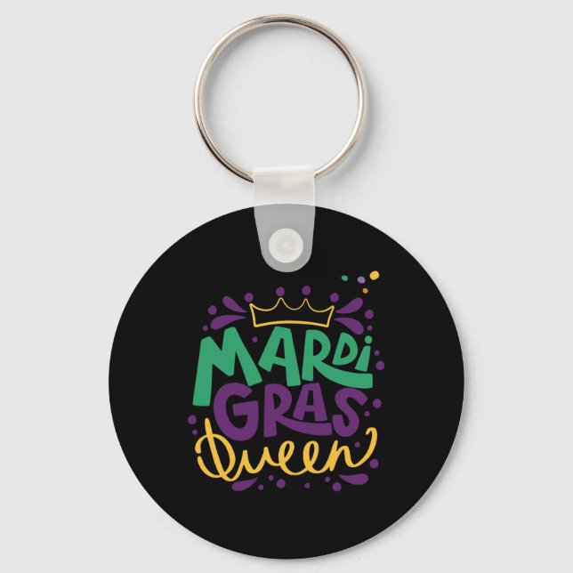Mardi Gras Queen  Key Ring (Front)