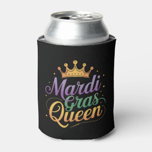 Mardi Gras Queen Parade Costume Party Can Cooler