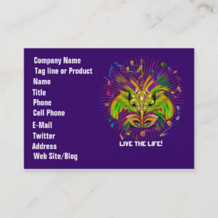 Mardi Gras Queen Style 3 View Notes Plse Business Card