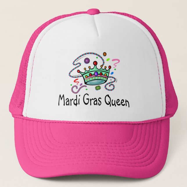 Mardi Gras Queen Trucker Hat (Front)