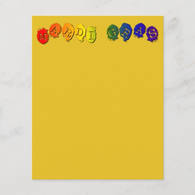 Mardi Gras Rainbow Fonts Sheet (Front)