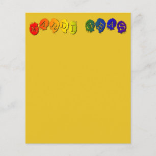 Mardi Gras Rainbow Fonts Sheet
