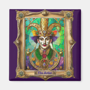 Mardi Gras Realm Portraits - The Artist Dali Magnet