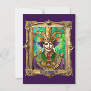 Mardi Gras Realm Portraits - The Artist Dali Postcard